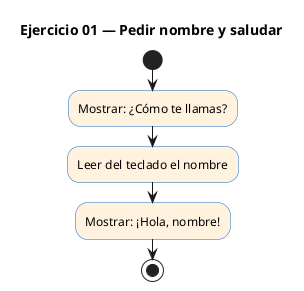 Diagrama de flujo (actividad) del ejercicio 01
