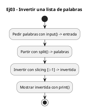 Diagrama de flujo (actividad) del ejercicio 03