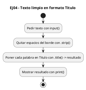 Diagrama de flujo (actividad) del ejercicio 04